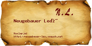 Neugebauer Leó névjegykártya